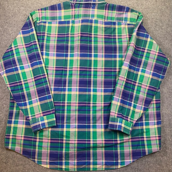 Polo by Ralph Lauren Men's Multicolor Plaid Dress Shirt, Long Sleeve, Size 3XB - Picture 11 of 14